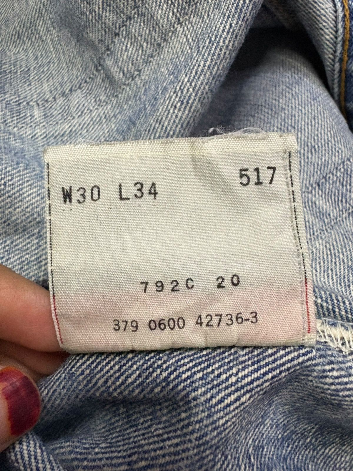 Levi's Vintage 90s Levis 517 Mud Wash Distressed Bootcut Flare Jean Size US 30 / EU 46 - 10 Thumbnail
