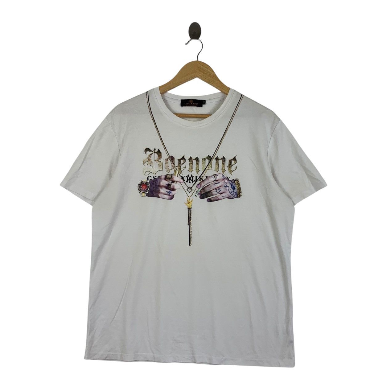 Vintage JACK CAREY HIP HOP RAP Rebel Chain Tee Shirt Top Size US XXL / EU 58 / 5 - 1 Thumbnail