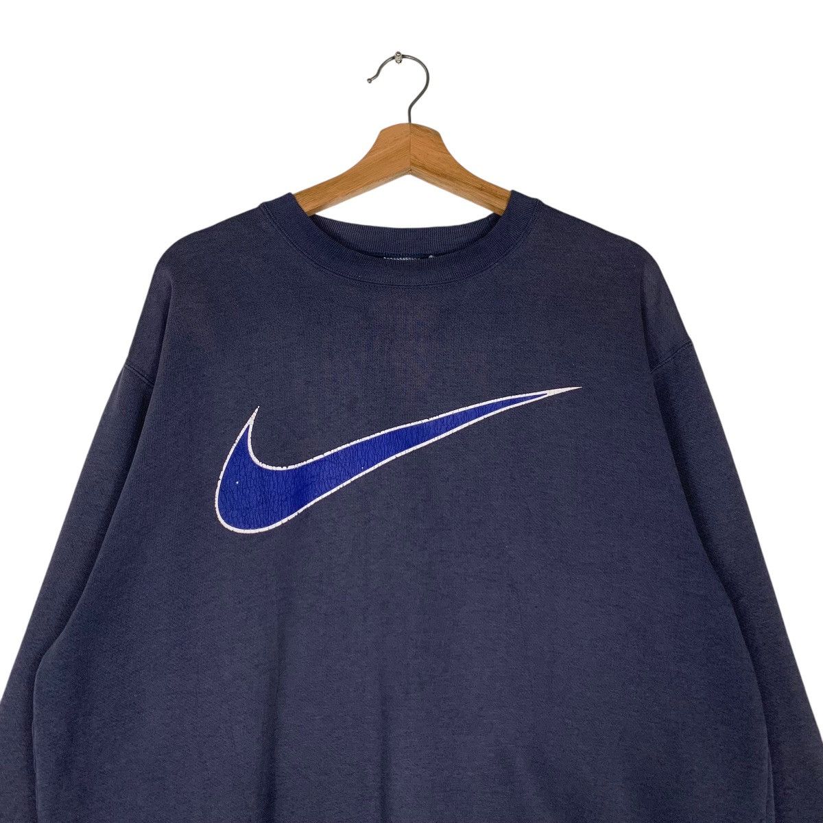 Nike 90's NIKE Swoosh Big Logo Crewneck Sweatshirt #1347-C61 Size US M / EU 48-50 / 2 - 2 Thumbnail