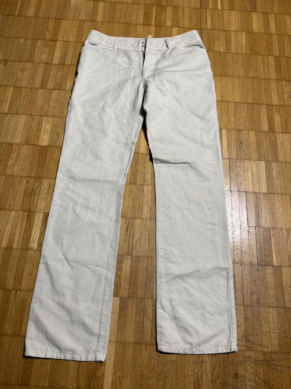 Loro Piana Beige Linen Cotton Trousers Size 48 / 32