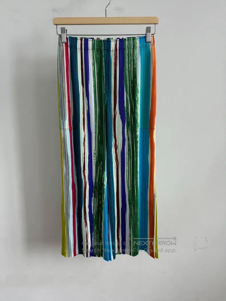 Issey Miyake Issey Miyake Color Block Midi Skirt Size 25" / US 0 / IT 36 - 1 Thumbnail