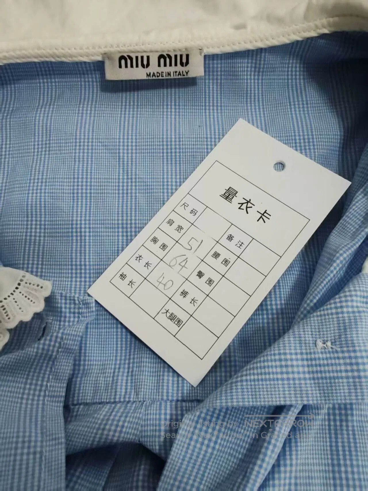 Miu Miu Miu Miu Peter Pan Collar Shirt. Size M / US 6-8 / IT 42-44 - 4 Thumbnail