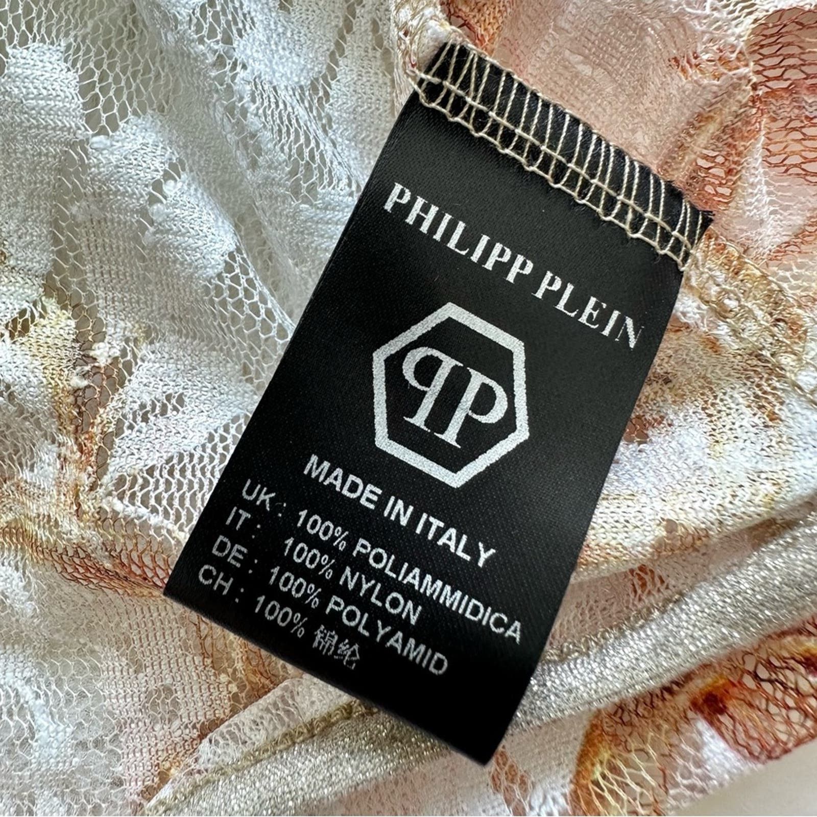 Philipp Plein women sheer top size M Authentic Retail 750$