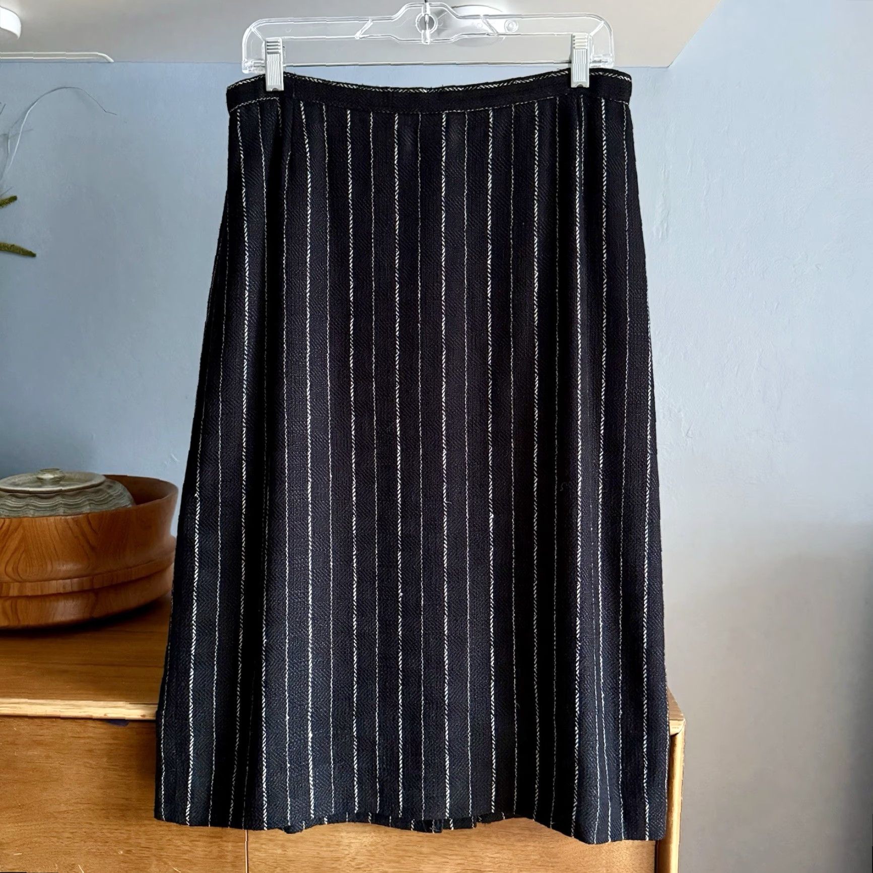 Vintage VINTAGE Lilli Ann Adolph Schuman Tweed Jacket Skirt Suit Black White Stripe L Size 36" / US 14 / IT 50 - 6 Thumbnail