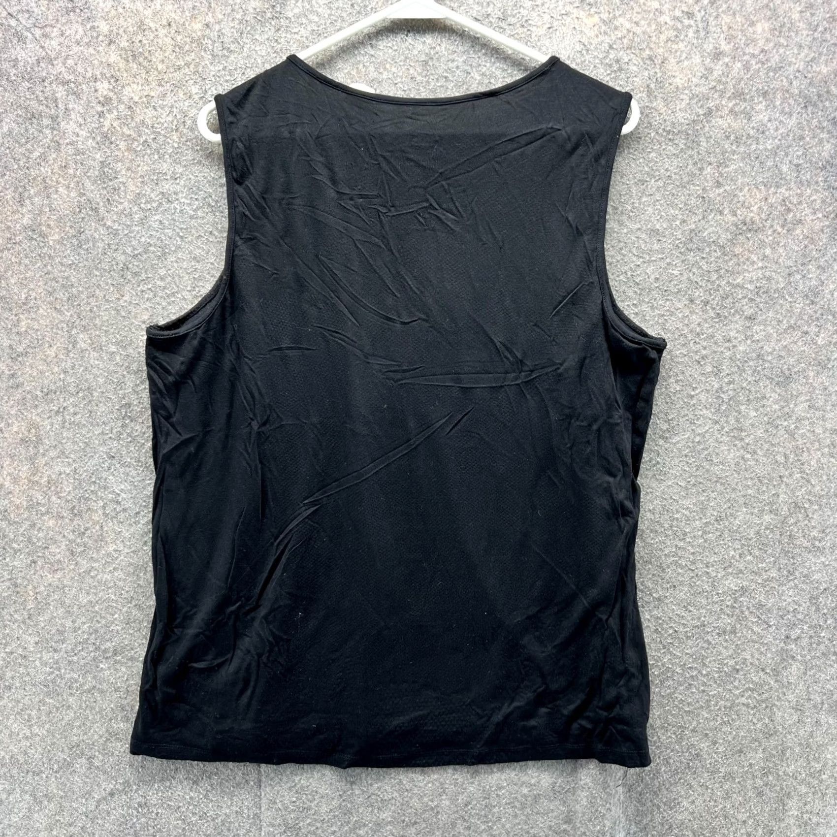Vintage Chico's Shirt Womens 3 Black Tank Top Sleeveless Sequins Silver Geometric Lined Size XS / US 0-2 / IT 36-38 - 4 Thumbnail