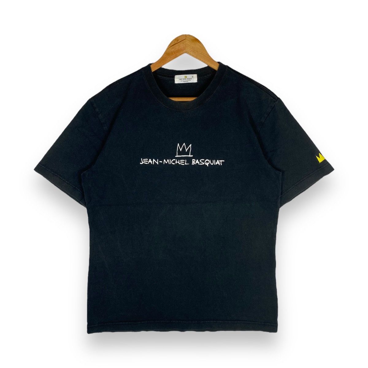 image of Basquiat x Jean Michel Basquiat Vintage Jmb Evil Thoughts 1982 Artwork Fotofolio Tee in Black (Size