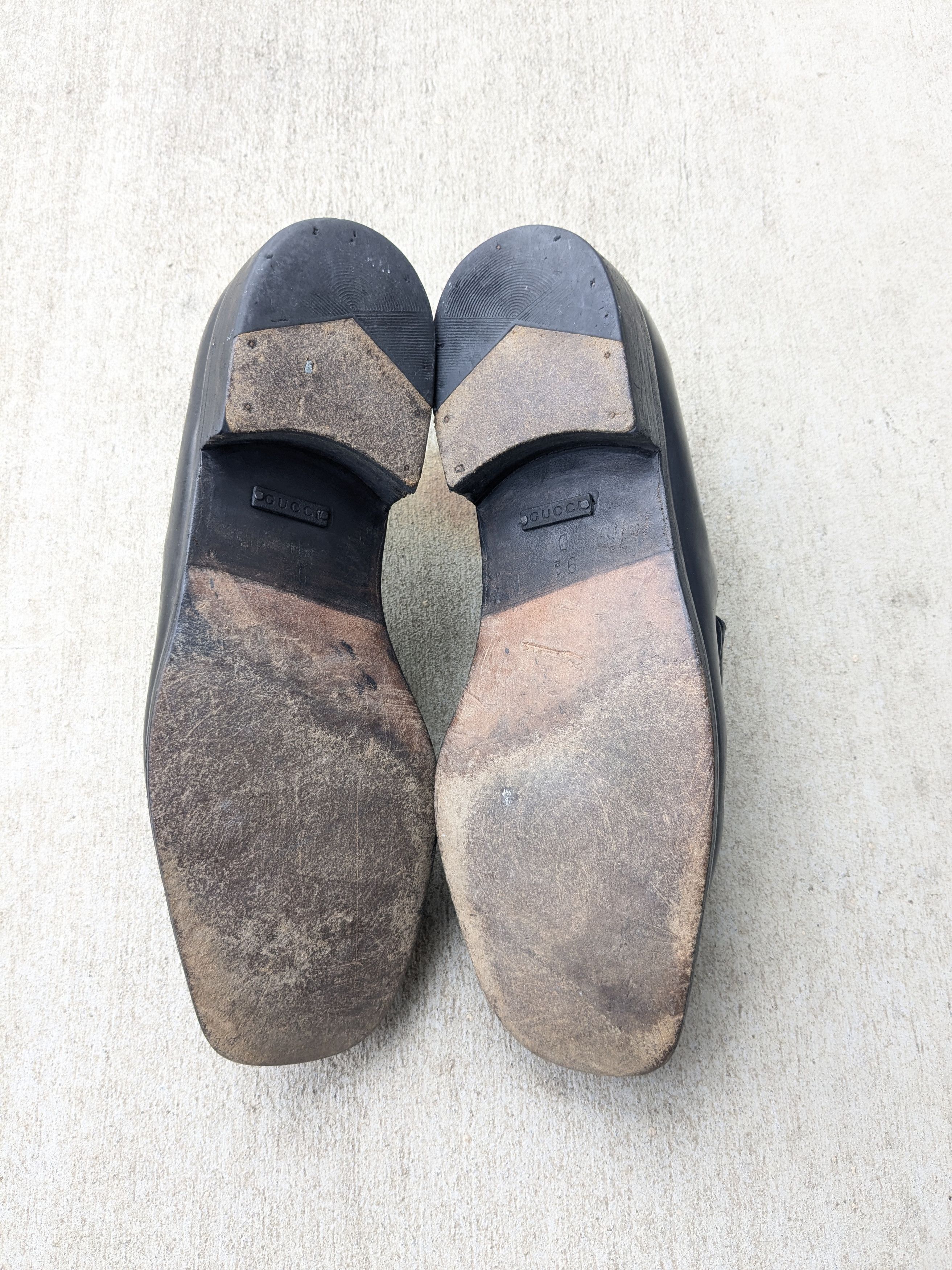 Gucci × Vintage Gucci Horsebit Loafers Black 9 D Leather Italy Slip On Size US 9 / EU 42 - 14 Thumbnail