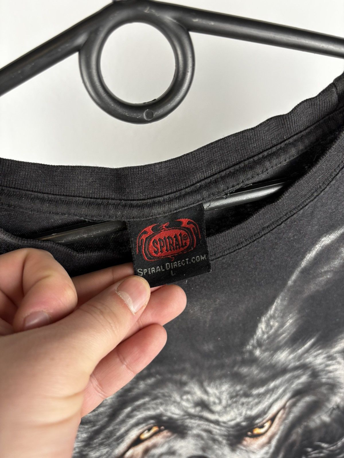Band Tees × Vintage Spiral Wolf Big Logo vintage t shirt size L Size US L / EU 52-54 / 3 - 3 Thumbnail