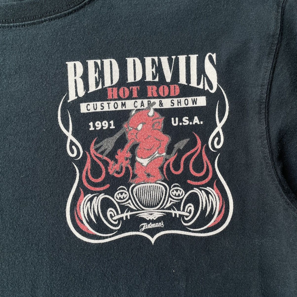 Tedman 🇯🇵 Faded Red Hot Rod Devil Tedman Japanese Brand Longsleeve Size US S / EU 44-46 / 1 - 6 Thumbnail