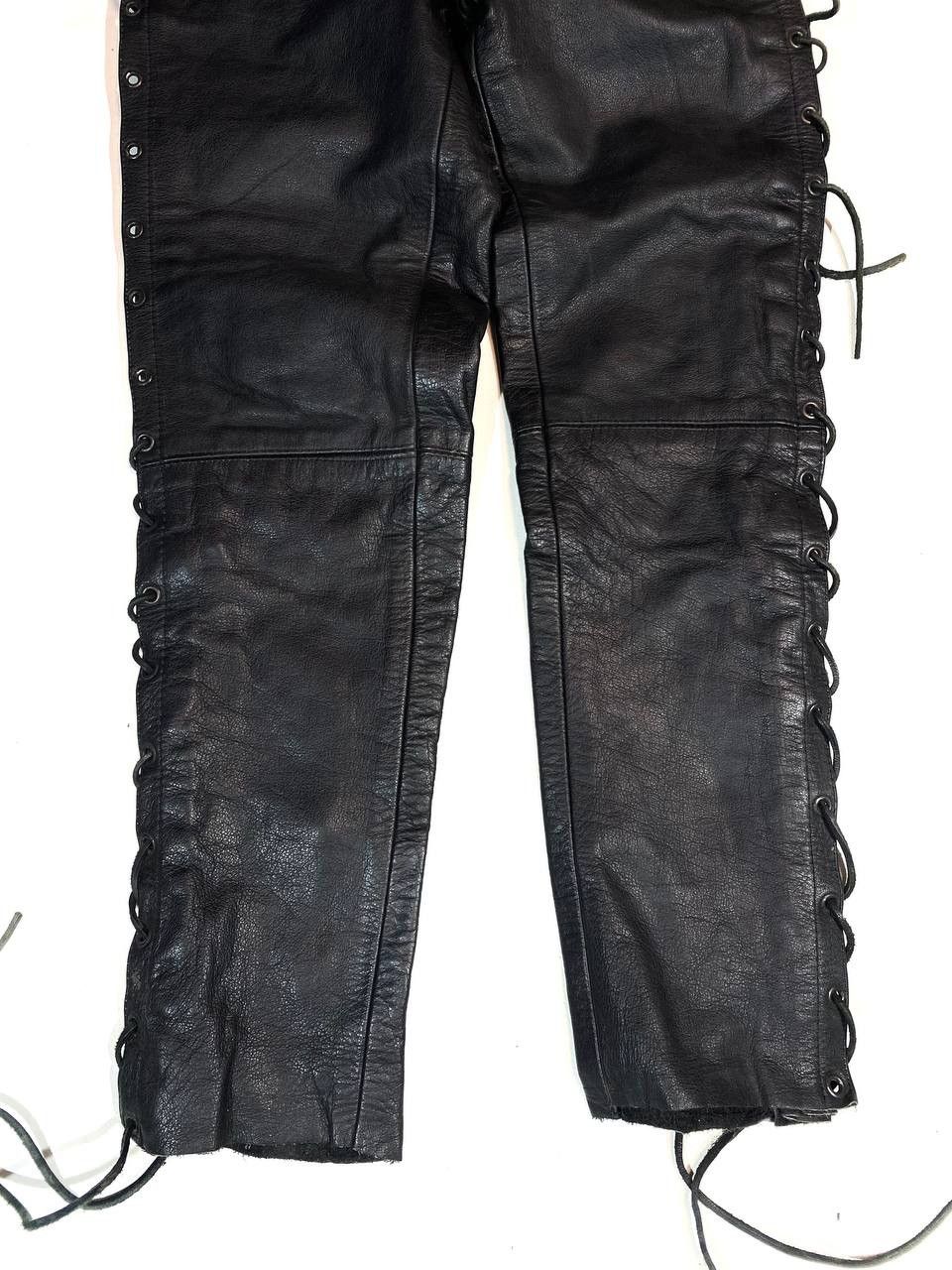 Leather × Vintage Vintage Racing Biker Leather Pants Size US 29 - 4 Thumbnail