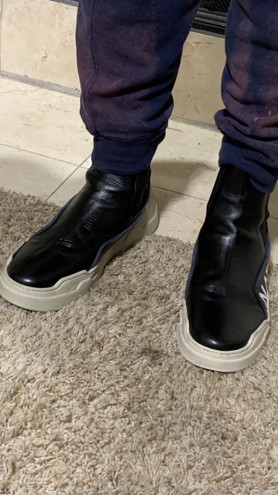 Costume National leather Sneaker boots