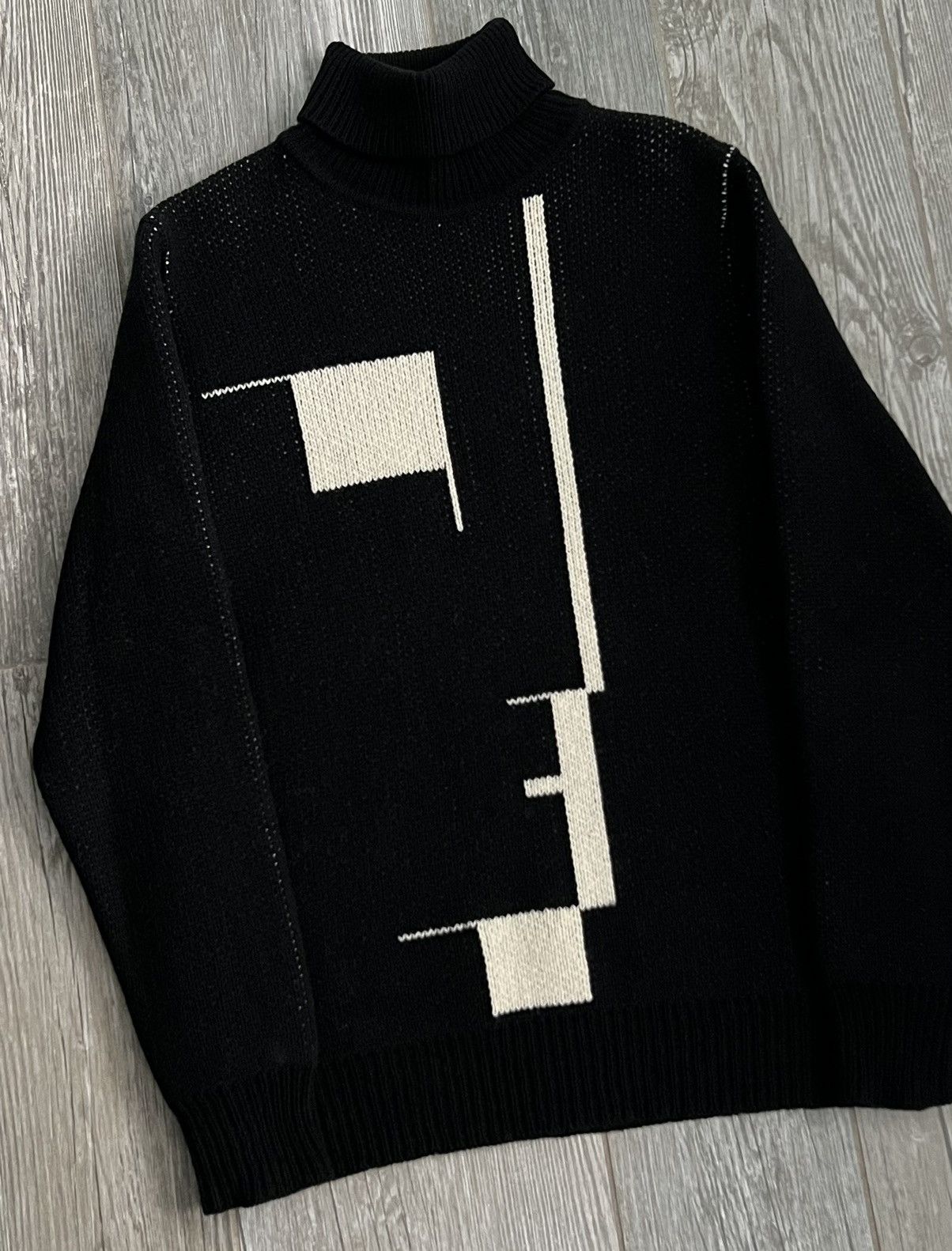 Raf Simons AW2003-2004 Raf Simons Closer Bauhaus Runway Knit Turtleneck Size US XL / EU 56 / 4 - 4 Thumbnail