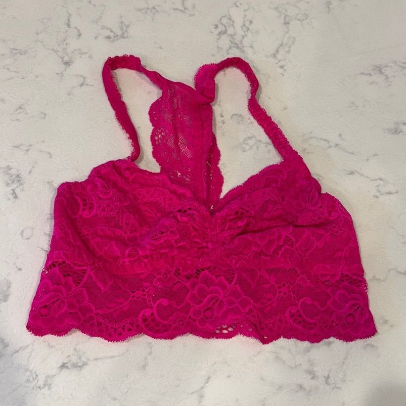 Victoria's Secret Victoria's Secret hot pink lace bralette size XS coquette Size ONE SIZE - 1 Thumbnail