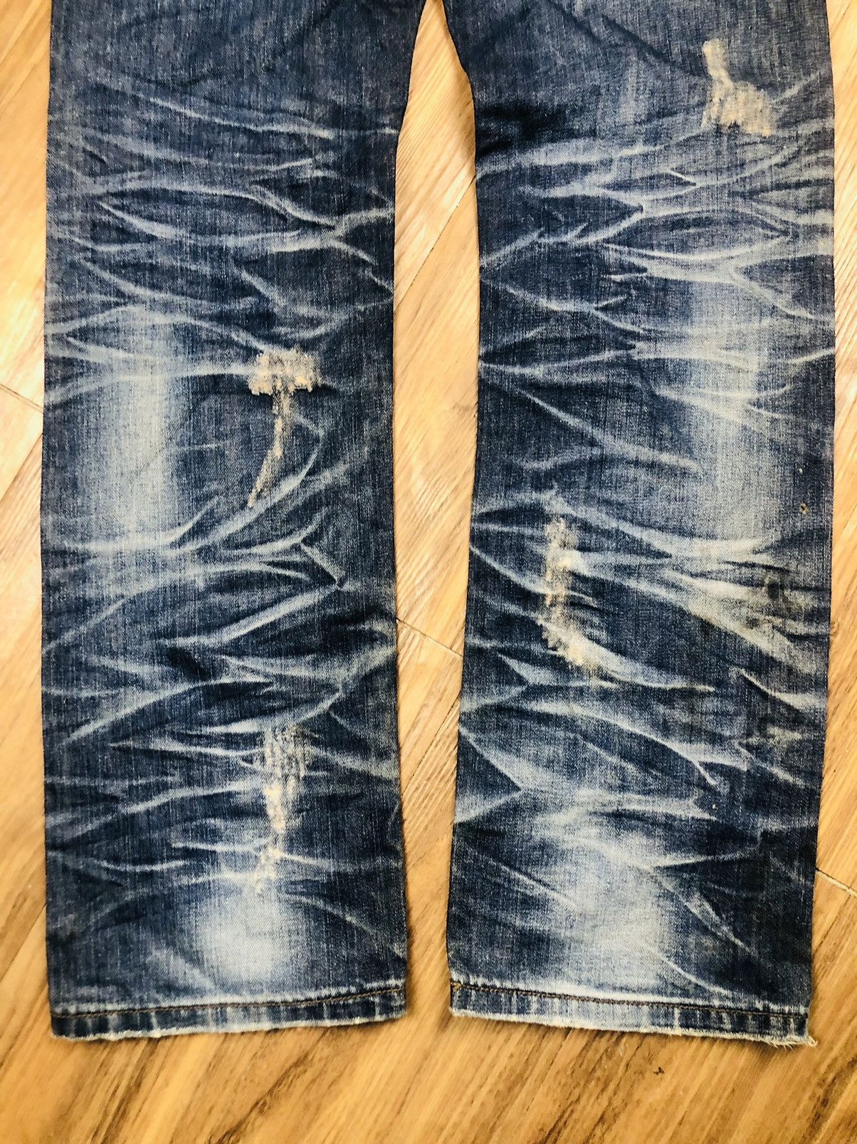 PRANDI Distressed Jeans PDL Denim - Whiskering Wash (38)