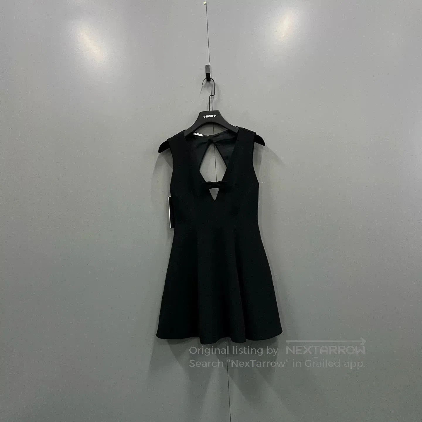 miumiu black bow detail dress size 40.