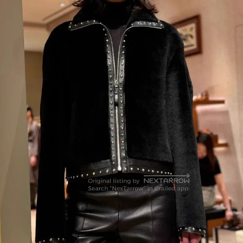 Hermes Hermes 2024 Autumn/Winter women's fur leather, black studd Size XS / US 0-2 / IT 36-38 - 8 Thumbnail