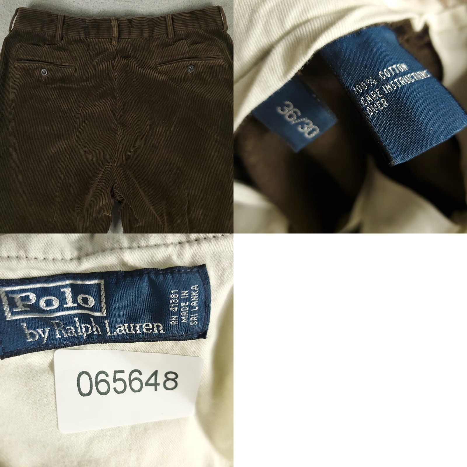 Polo Ralph Lauren Ralph Lauren Pants Mens 36x30 Brown Corduroy Slash Pockets Straight Leg Chino Size US 36 / EU 52 - 8 Thumbnail