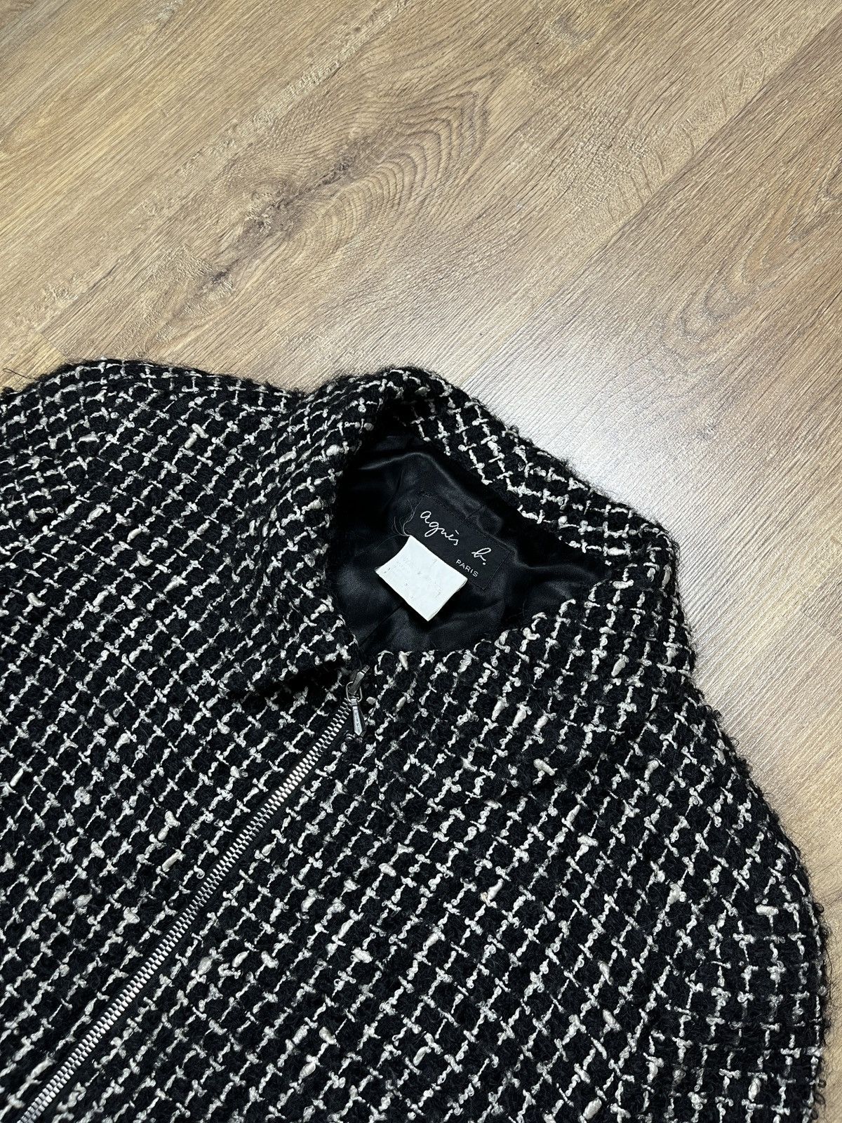 Designer × agnes b. ➕ agnes b. luxury tweed wool zip up jacket old money Size M / US 6-8 / IT 42-44 - 2 Thumbnail
