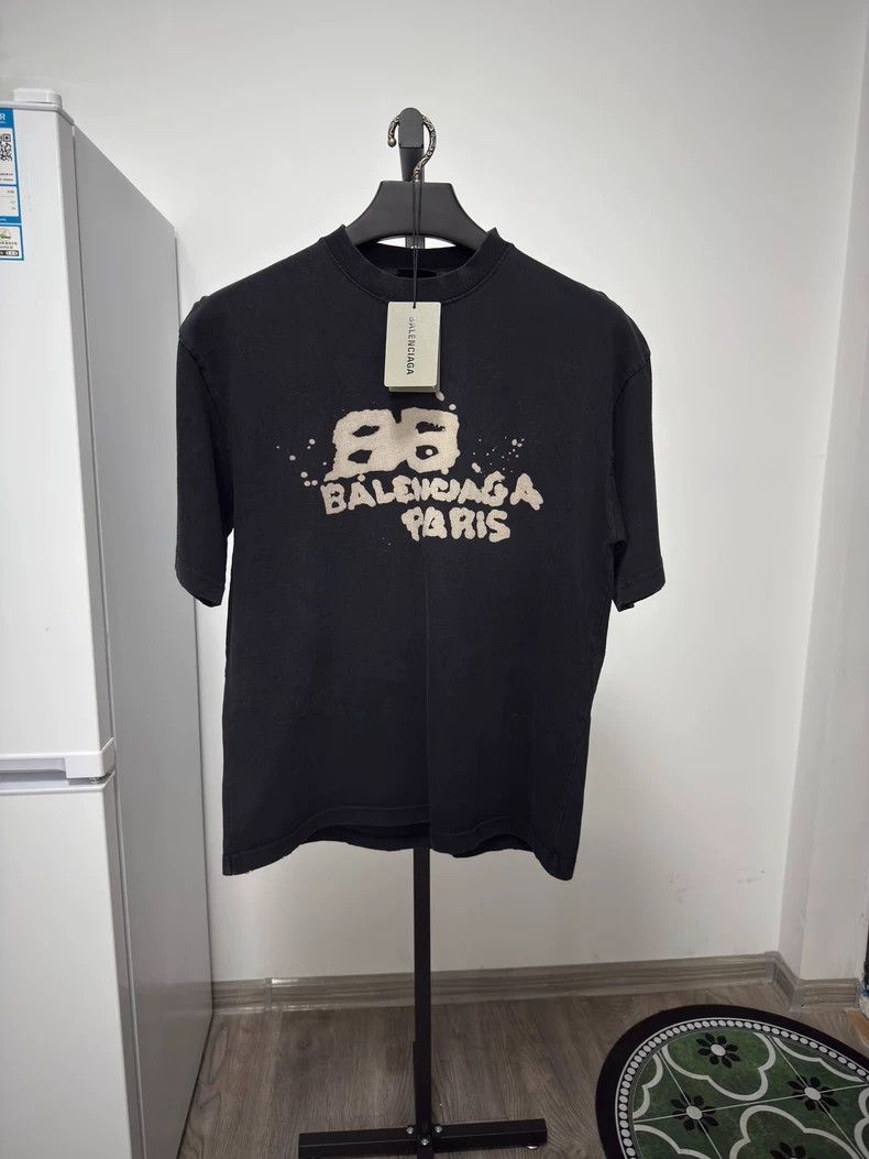 Balenciaga Balenciaga Double-b ink-jet short sleeve Size US XS / EU 42 / 0 - 1 Thumbnail