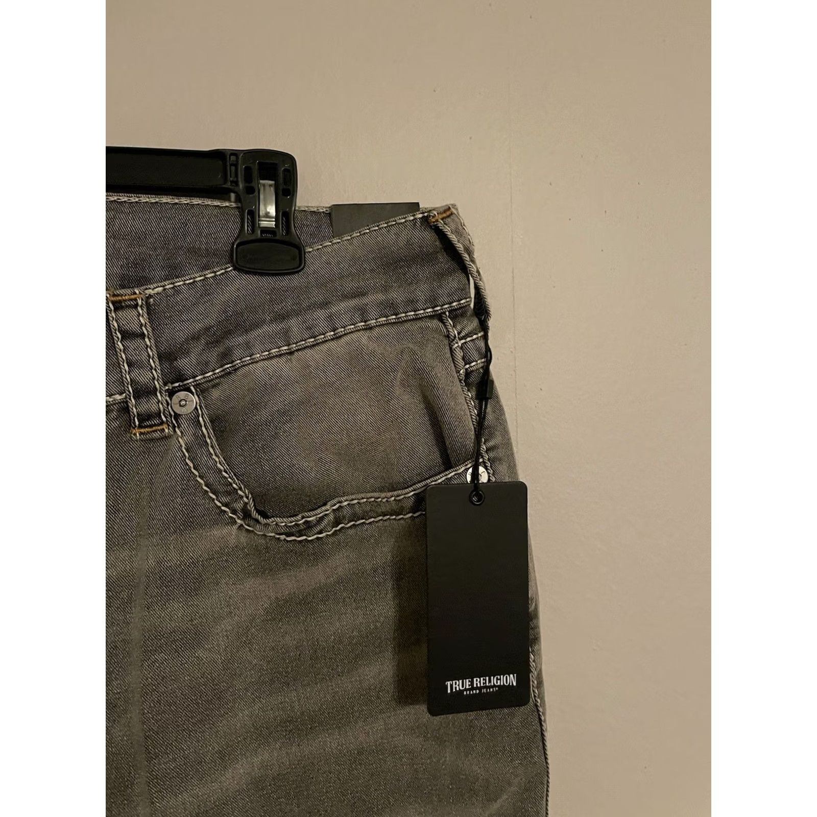 True Religion True Religion Rocco Skinny Jeans Grey Crisp Wash Men's 36 Big T Flap Relaxed Size US 36 / EU 52 - 3 Thumbnail