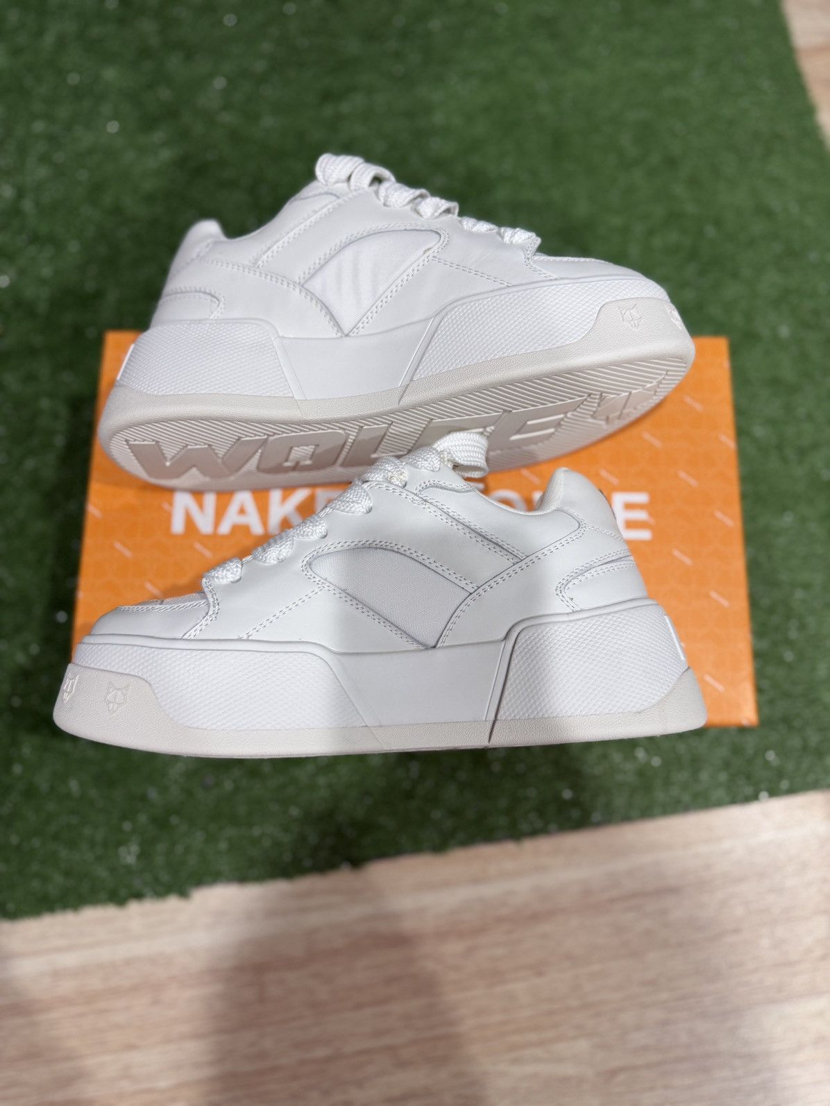NAKED WOLFE Naked Wolfe 'Crash White' Cow Leather (Size 9/39 EU) Size US 9 / IT 39 - 5 Thumbnail