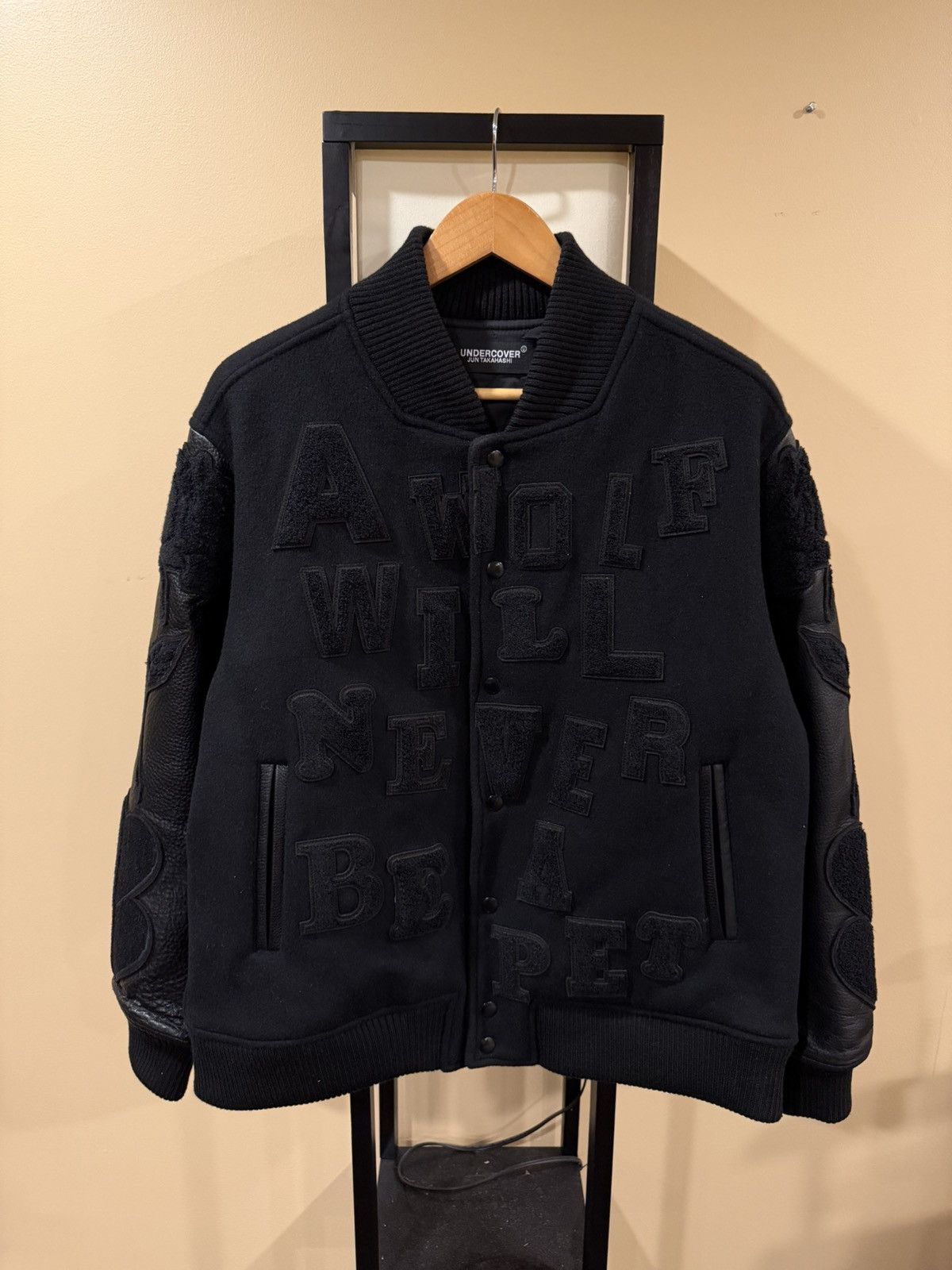 Undercover Undercover Black A Wolf Will Never Be A Pet Varsity Jacket Size US M / EU 48-50 / 2 - 4 Thumbnail