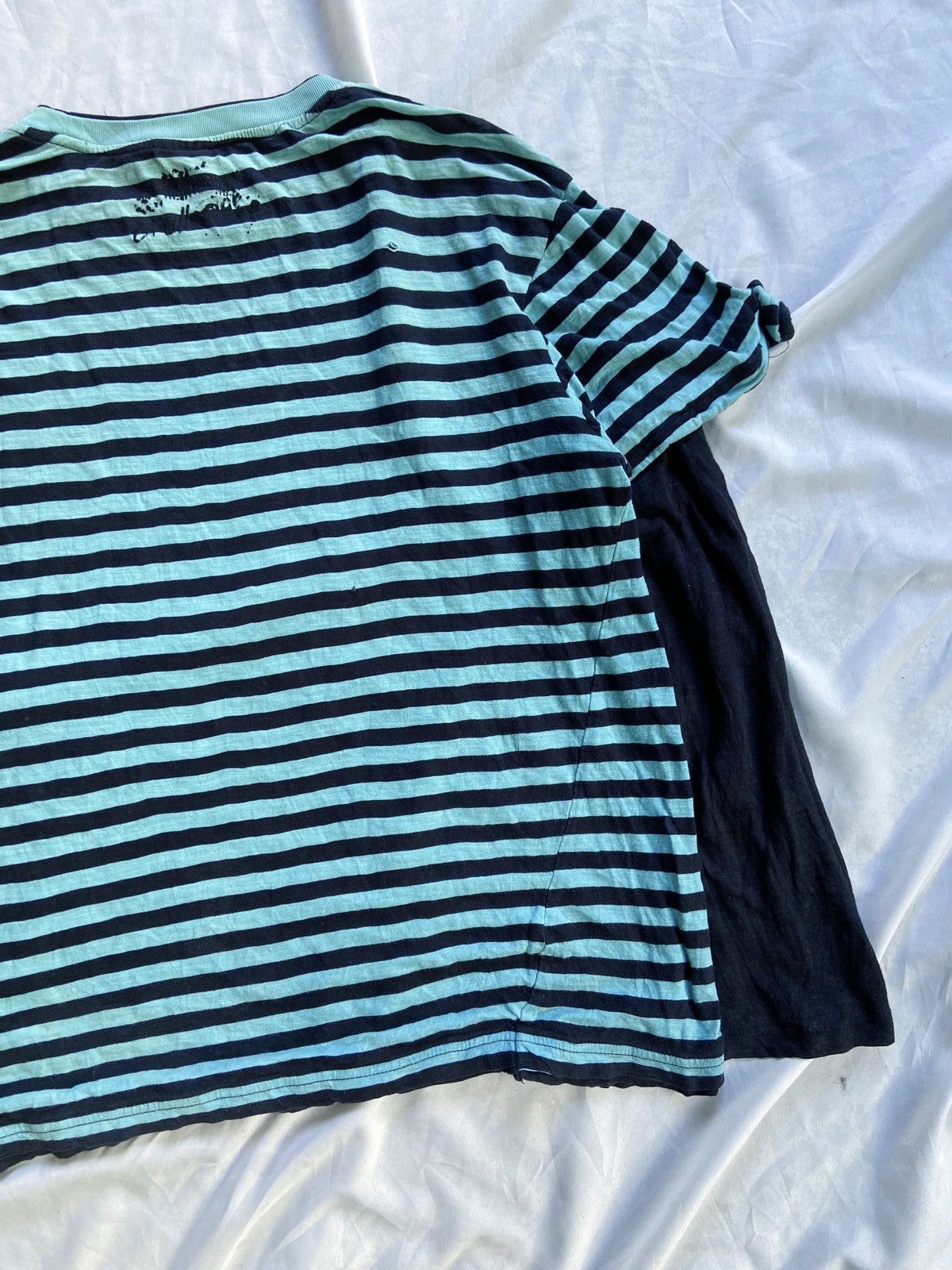 Hysteric Glamour DOUBLE LAYER INTERCREW DISTRESSED STRIPED ART ​LONG SLEEVE Size US L / EU 52-54 / 3 - 17 Thumbnail