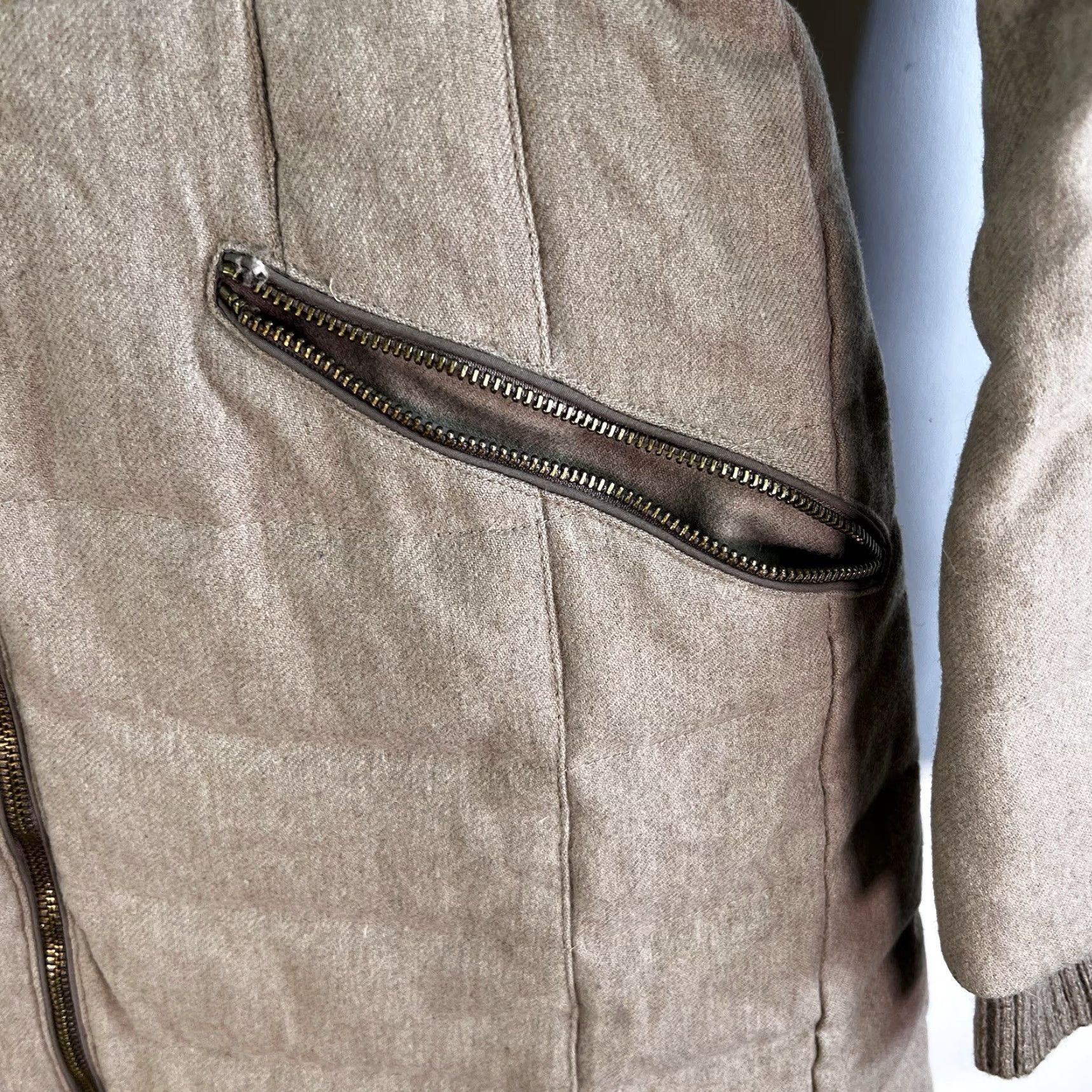 Vintage SO Wool Parka Jacket Womens Size S Brown Insulated Full Zip 90s Classic Size S / US 4 / IT 40 - 4 Thumbnail