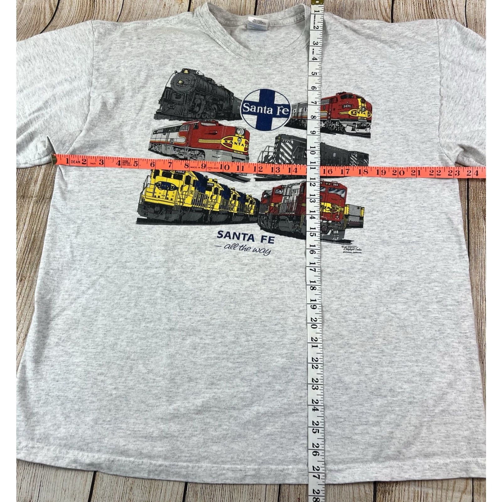 Gildan California Railroad Museum Sante Fe All The Way Trains Shirt Size XL Size US XL / EU 56 / 4 - 6 Thumbnail