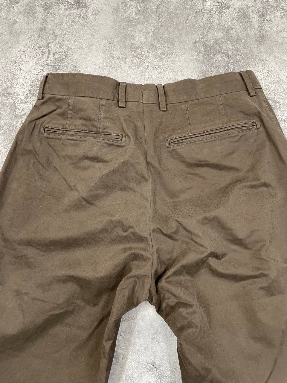 Suitsupply Suitsupply Men Porto Slim Fit Cotton Trousers Brown Size W34 Size US 34 / EU 50 - 2 Thumbnail
