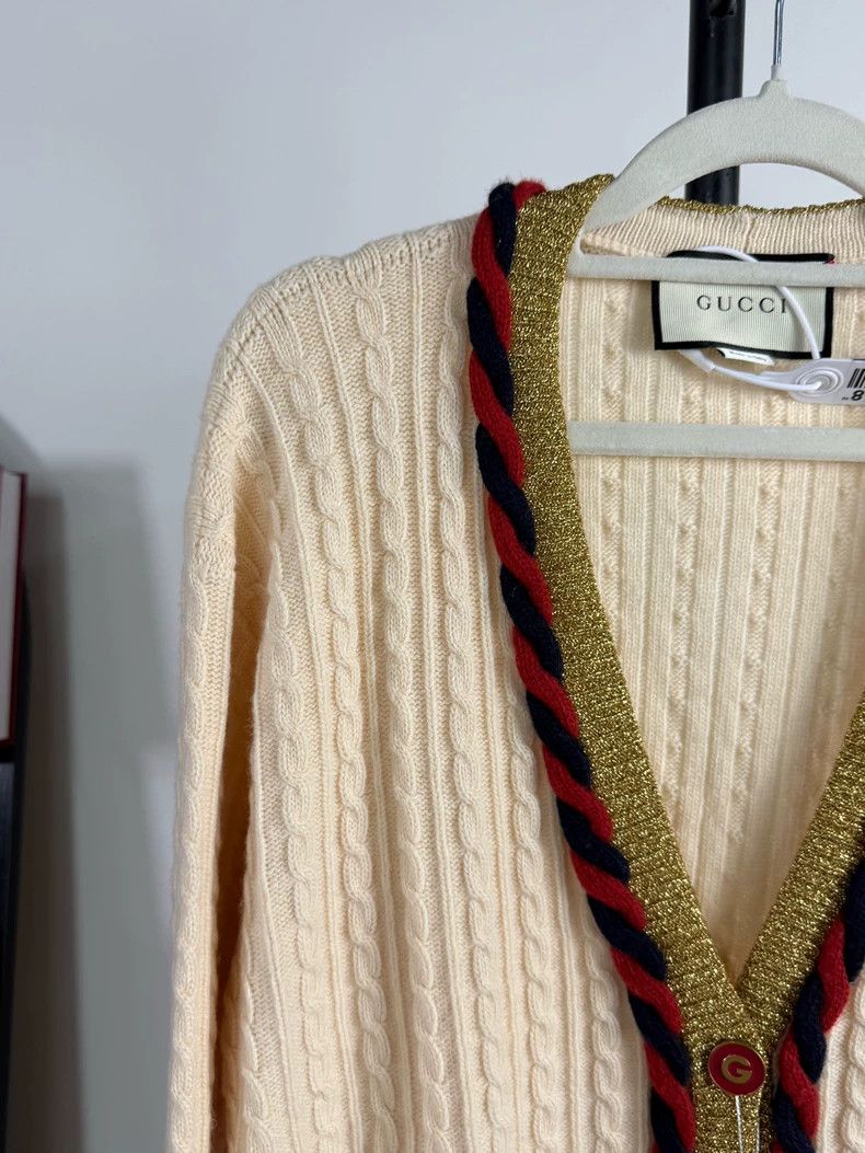 Gucci Gucci Classic black and red cardigan coat Size M / US 6-8 / IT 42-44 - 2 Thumbnail