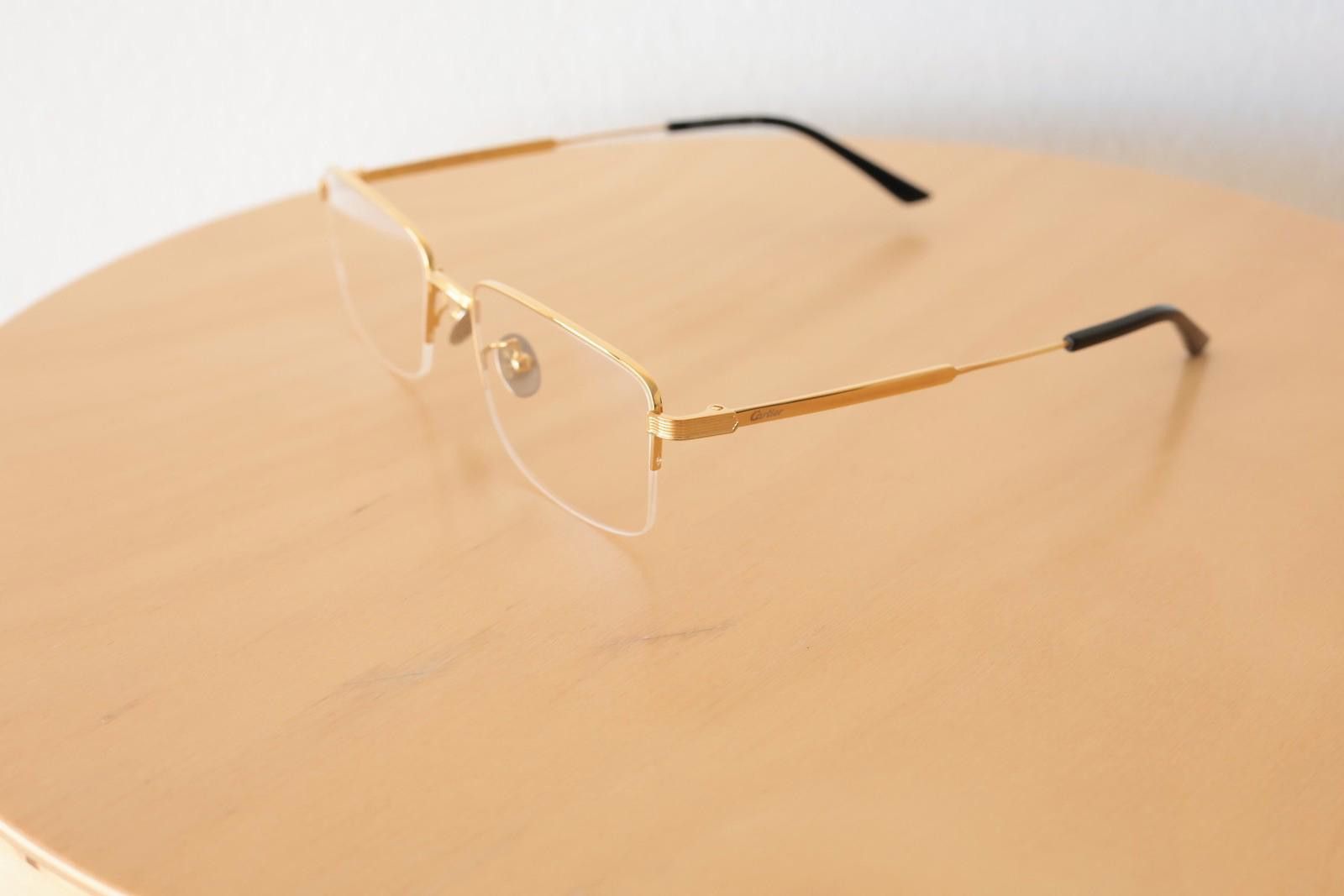 Cartier New Cartier CT0348O 001 gold eyewear eyeglasses titanium Size ONE SIZE - 3 Thumbnail