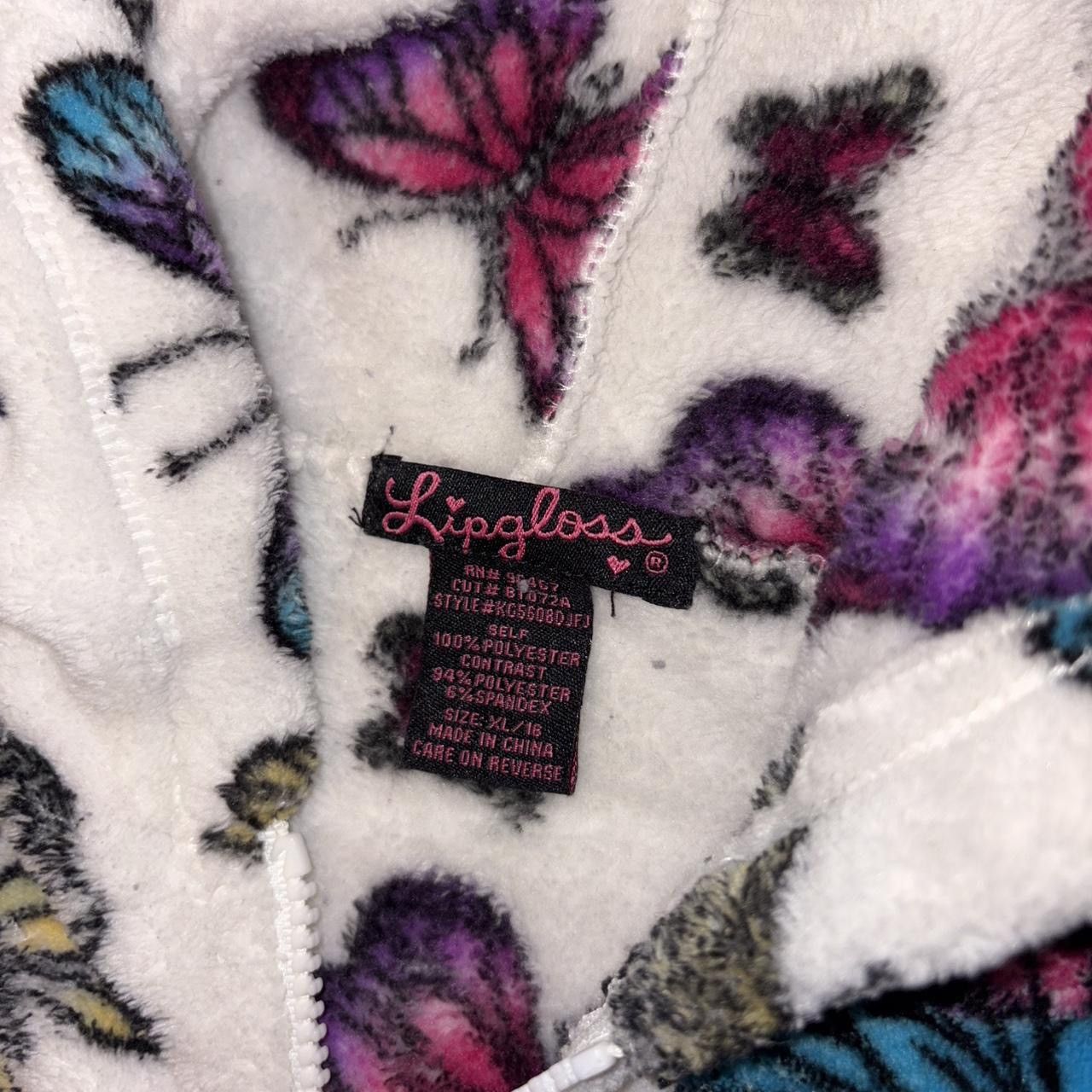 Other Y2K butterfly print zip up fleece hoodie Size XS / US 0-2 / IT 36-38 - 6 Thumbnail