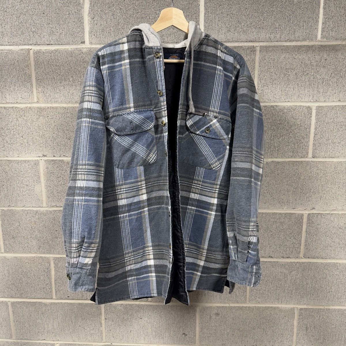 Faded Dickies Hooded Flannel Jacket ERD Grunge ERL Skater