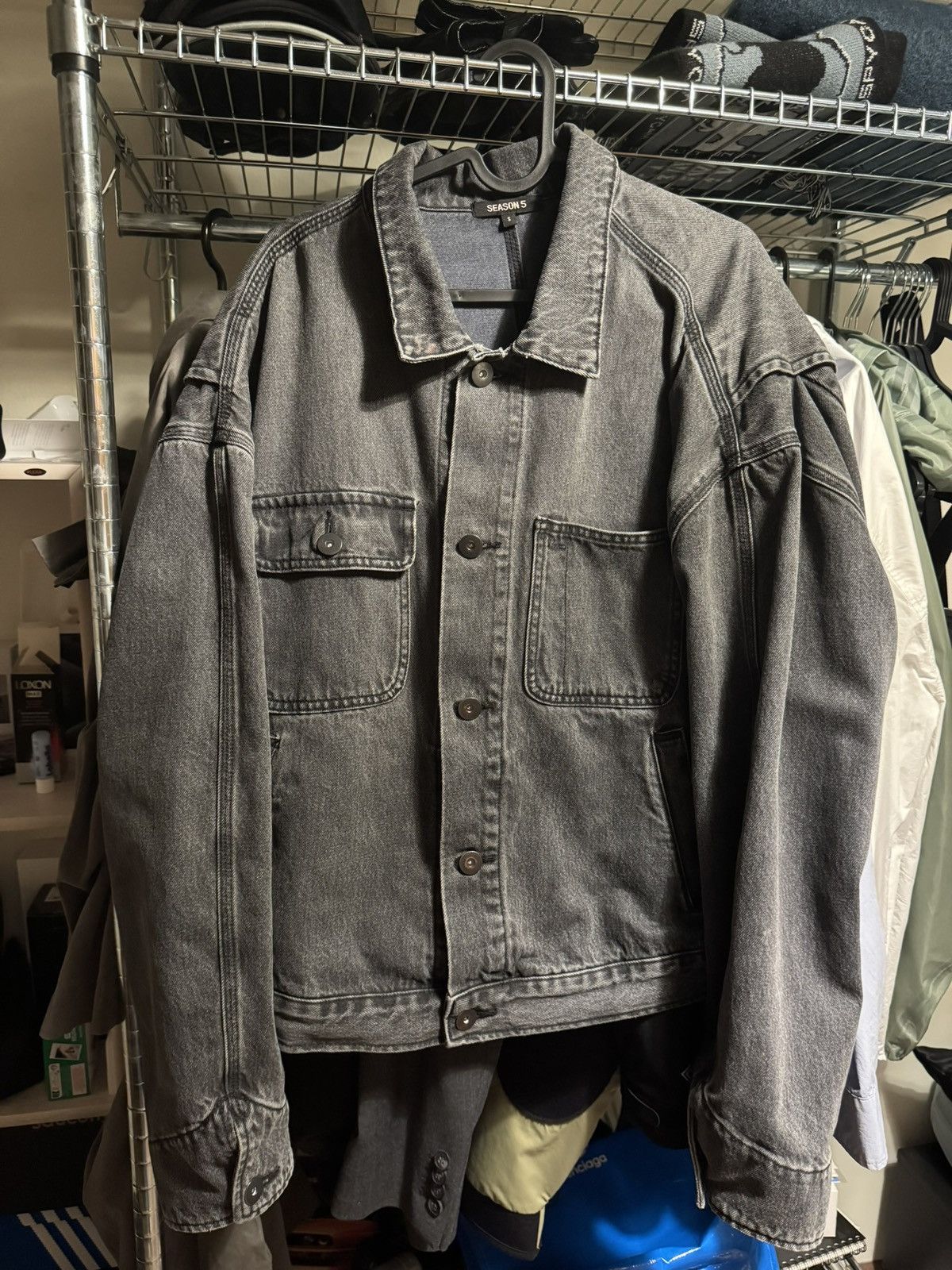 Yeezy Yeezy season 5 workwear denim jacket ink | Grailed