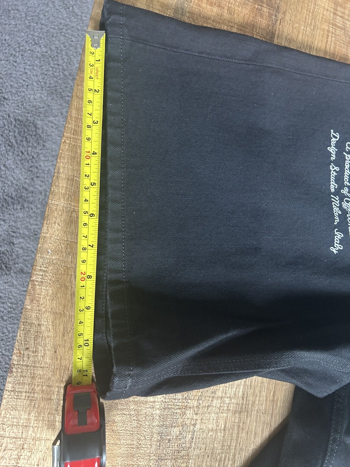 Off-White Off-white denim shorts embroidered jean virgil abloh black Size US 31 - 7 Thumbnail