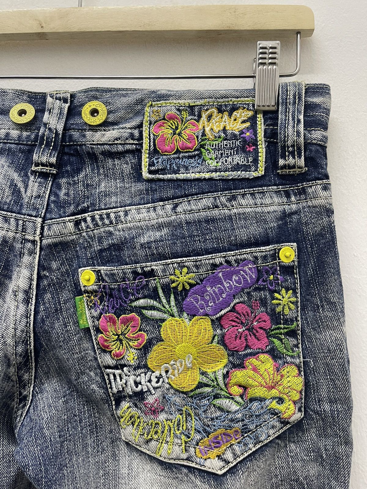 If Six Was Nine Rare Vintage Japan Embroidered Distressed Lgb Hysteric Style Size 30" / US 8 / IT 44 - 4 Thumbnail