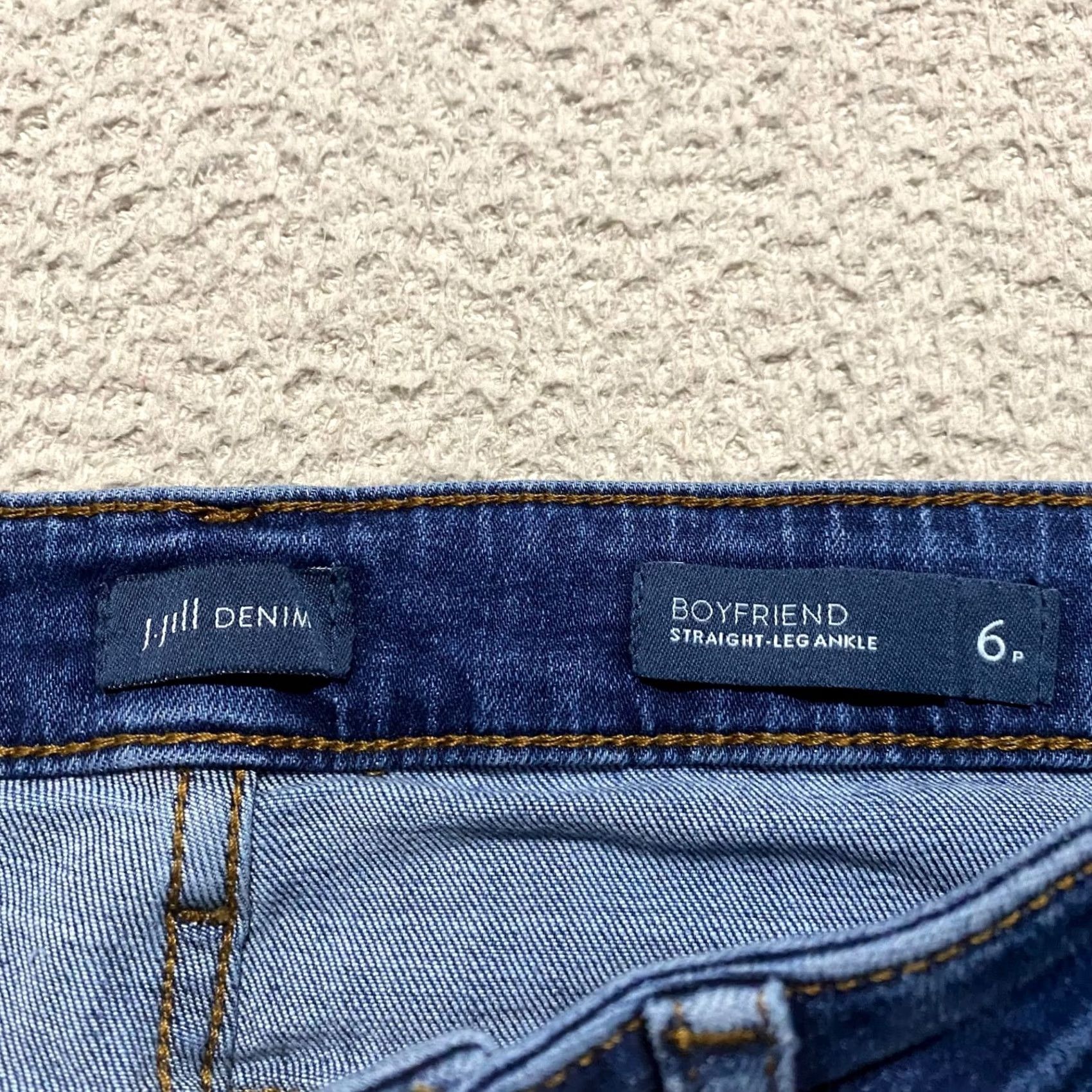 J. Jill J. Jill Jeans Womens 6P Petites Blue Denim Straight Mid Rise Medium Wash Size 28" / US 6 / IT 42 - 3 Thumbnail