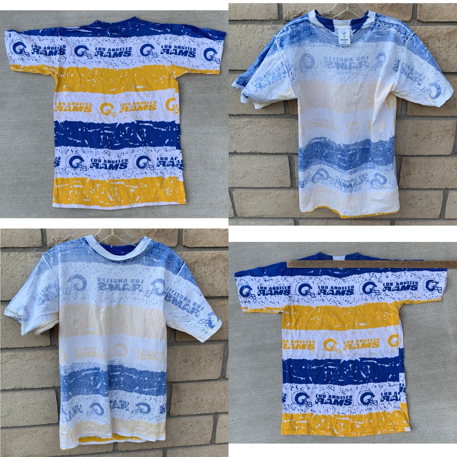 Vintage VINTAGE Los Angeles Rams T Shirt AOP All Over Print Single Stitch Size M Medium Shirt Mens White Graphic Print 90s Sports Rams Size US M / EU 48-50 / 2 - 10 Thumbnail