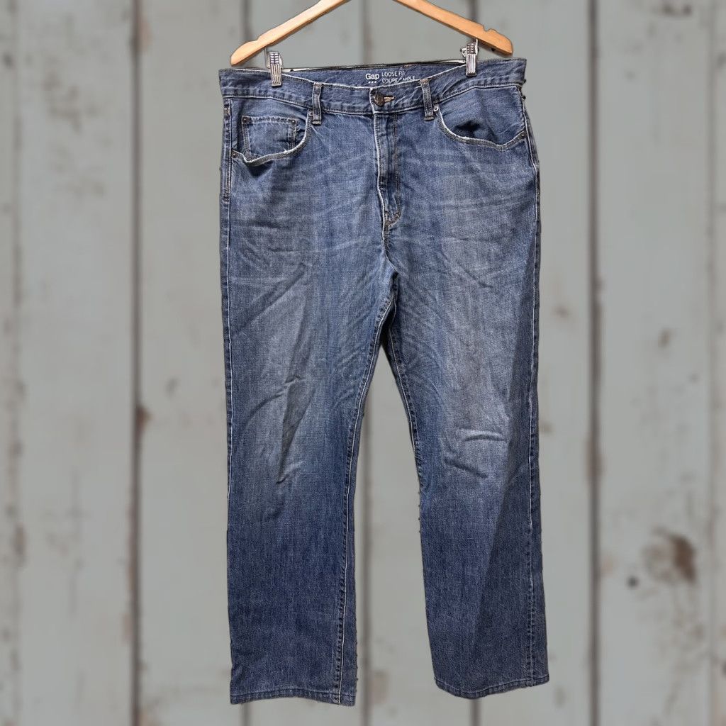 Gap Gap Jeans 1969 Denim 38x33 Mens Blue Loose Relaxed Fit Regular 5-Pocket Denim Jeans Size US 38 / EU 54 - 1 Thumbnail