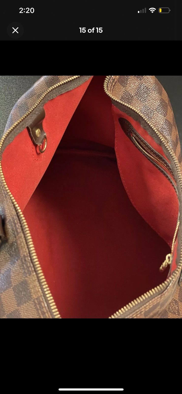 Louis Vuitton Louis Vuitton Speedy Duffle 35 Brown Canvas Damier Ebene Size ONE SIZE - 14 Thumbnail