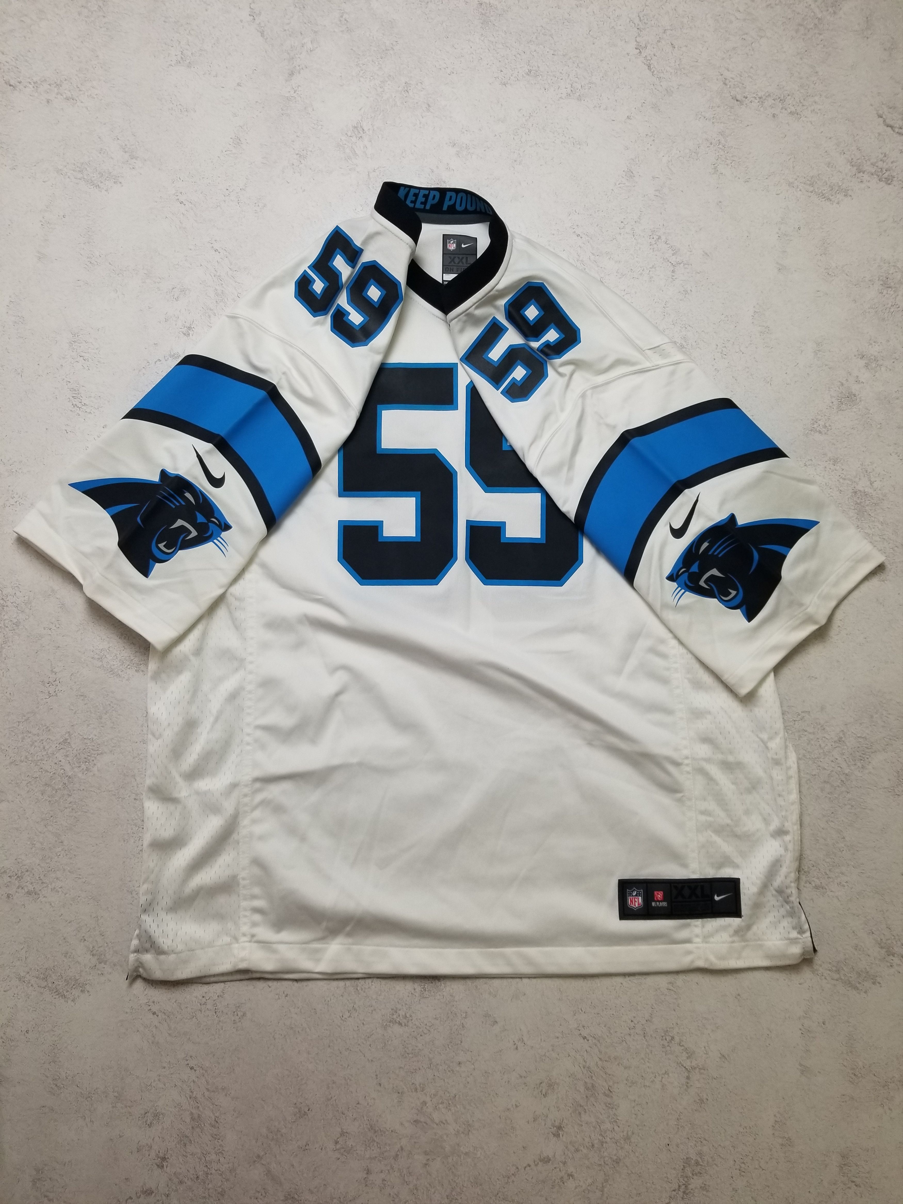 Nike Luke Keuchly #59 Carolina Panthers Nike OnField NFL Jersey Size US XXL / EU 58 / 5 - 2 Thumbnail