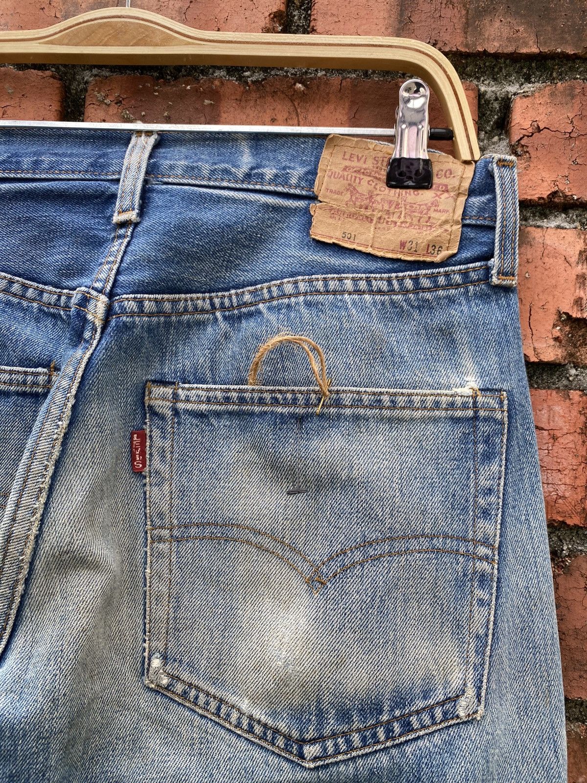 Levi's Vintage Clothing W30x32.5 Vintage levi's 501 redline big E distressed USA Size US 30 / EU 46 - 7 Thumbnail