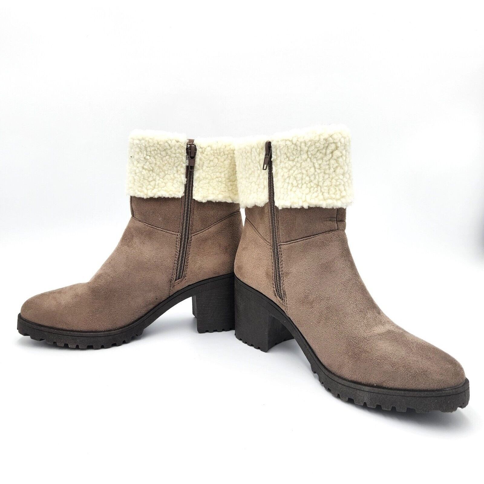 The Unbranded Brand Olivia Miller Women Tan Amy Sherpa Casual Ankle Boots 6.5 Size US 6.5 / IT 36.5 - 5 Thumbnail