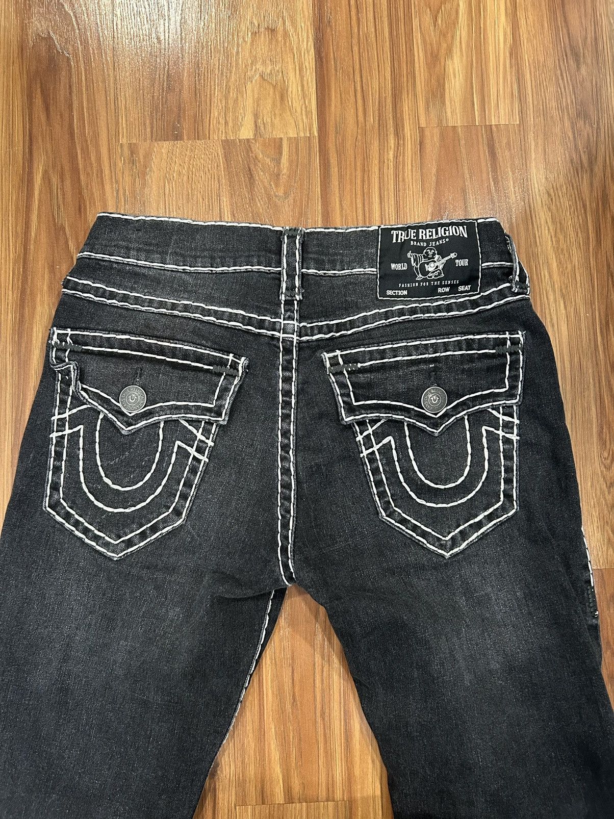 image of True Religion Jeans (Black With White Stitching), Men's (Size 31)