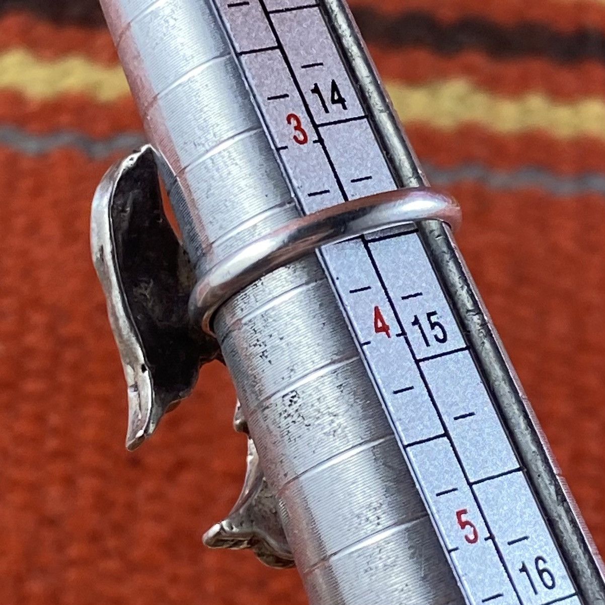 Kapital × Vintage Vtg Navajo Sterling Turquoise Coral Chunky Peyote Bird Ring Size ONE SIZE - 8 Thumbnail