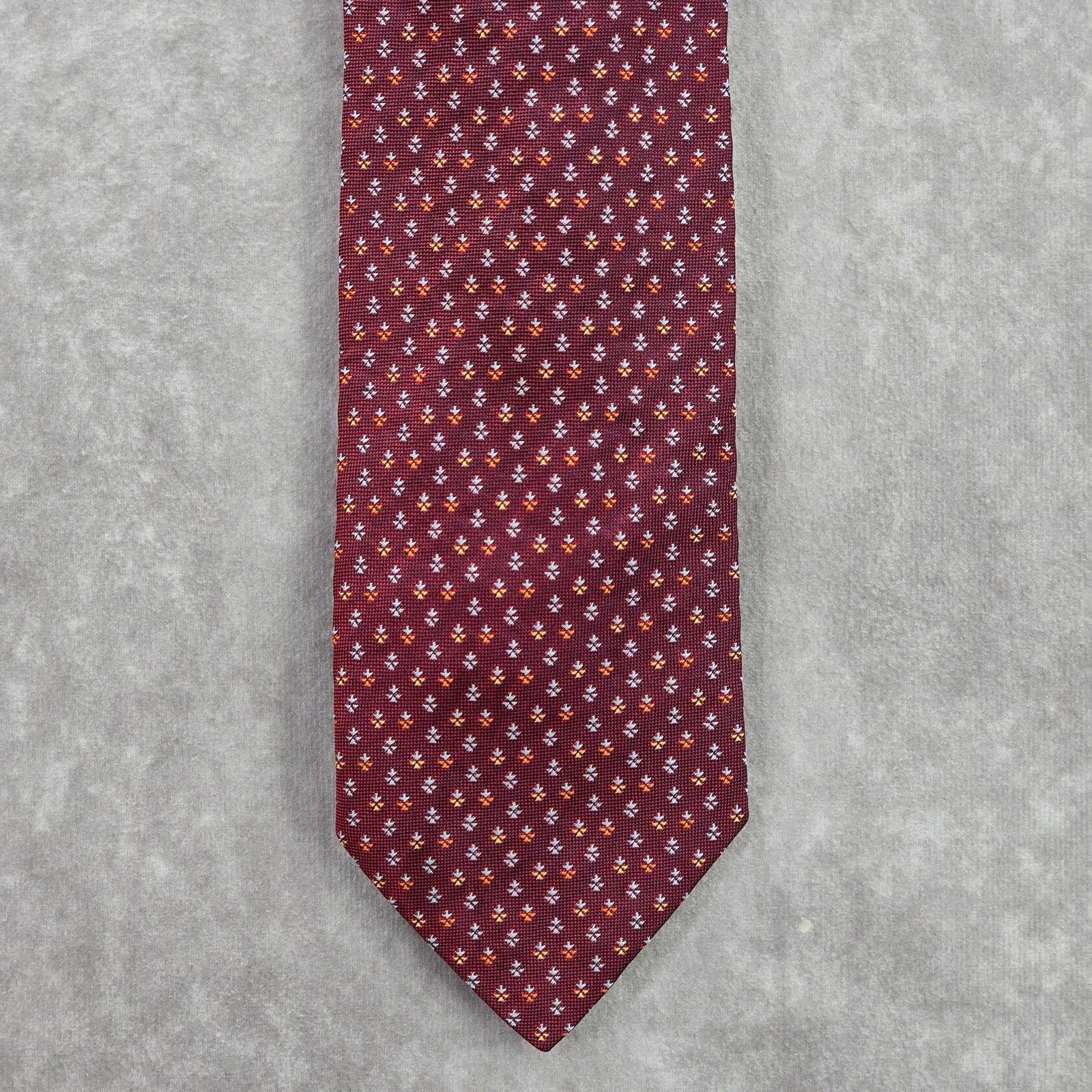 Barneys New York Barneys New York Red Floral 100% Silk Italy Men's Neck Tie Size 30 - 1 Thumbnail