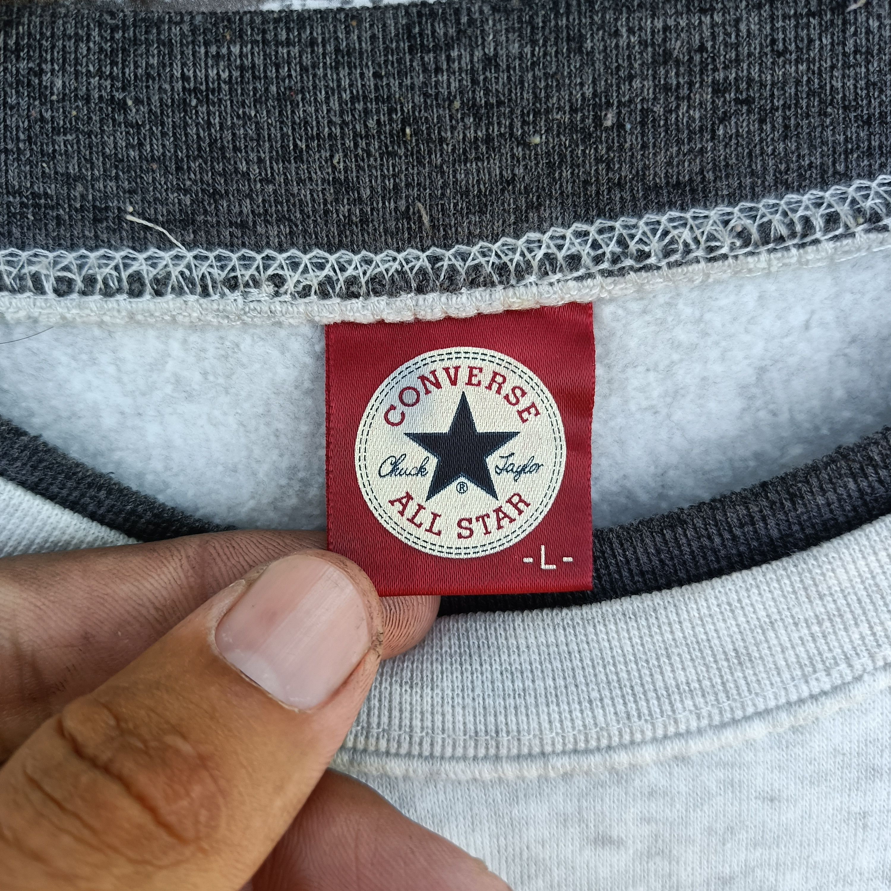 Converse × Vintage Vtg Converse All Star Big Print Sweatshirt Size US XL / EU 56 / 4 - 4 Thumbnail