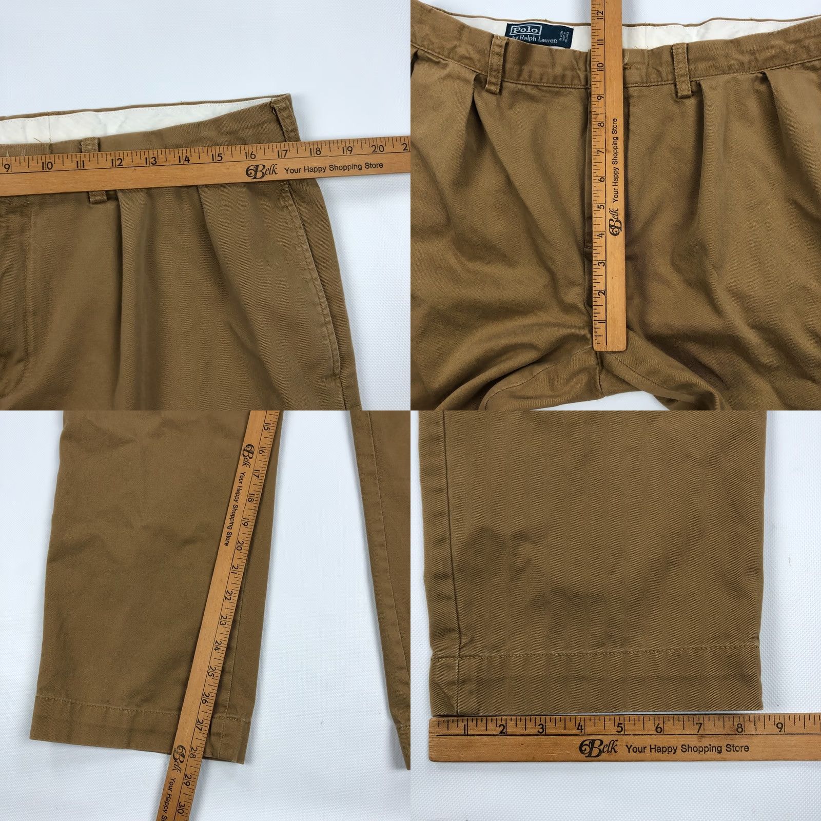 Polo Ralph Lauren Ralph Lauren Polo Ethan Pants Mens 35x30 Khaki Beige Classic Straight Pleated 35 Inseam Cotton Canvas Pocket Slashy N/A Size US S / EU 44-46 / 1 - 8 Thumbnail