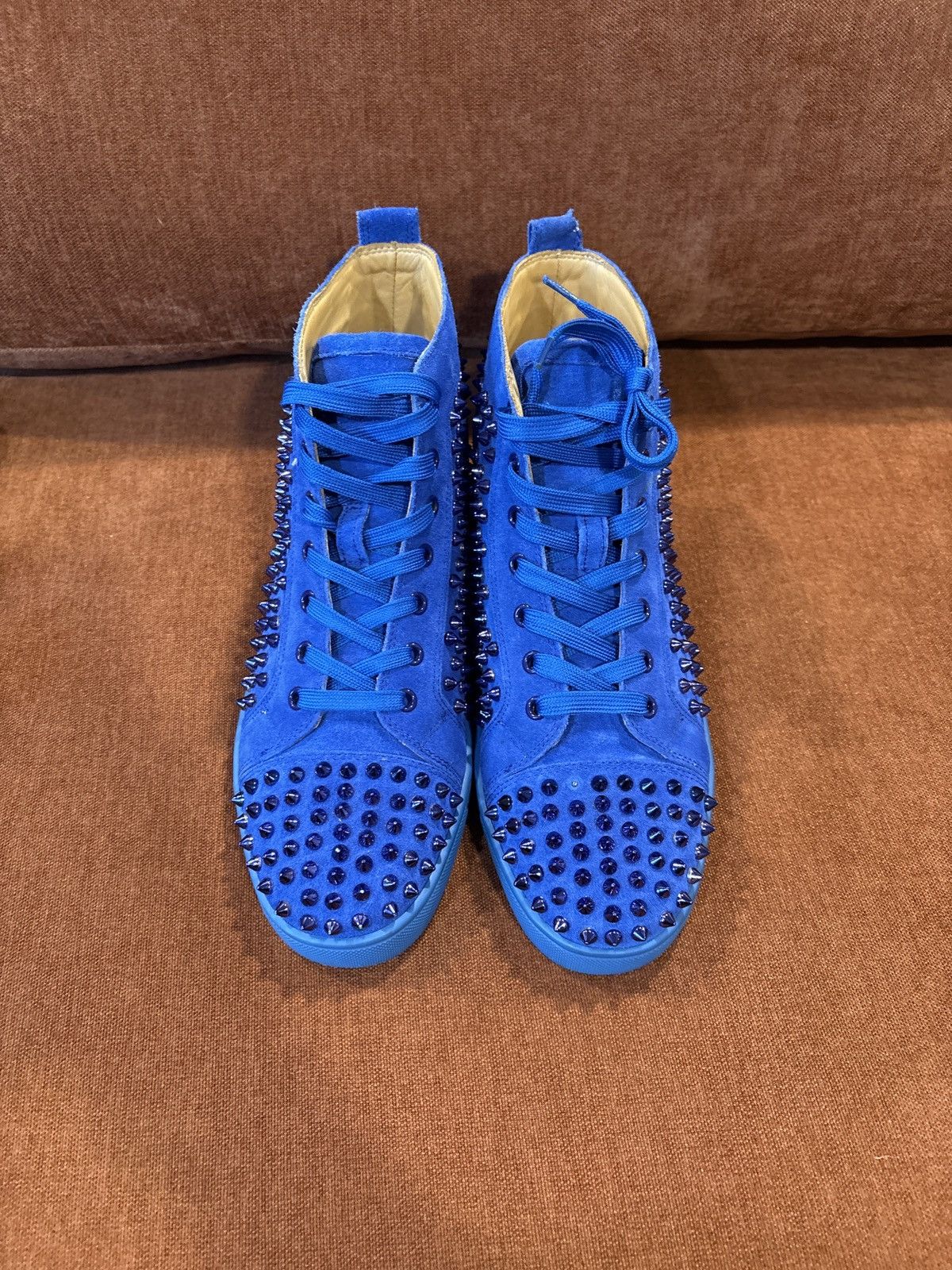 Christian Louboutin Christian Louboutin Louis Flat Suede Spikes 'Cycle' Blue Size US 10.5 / EU 43-44 - 3 Thumbnail
